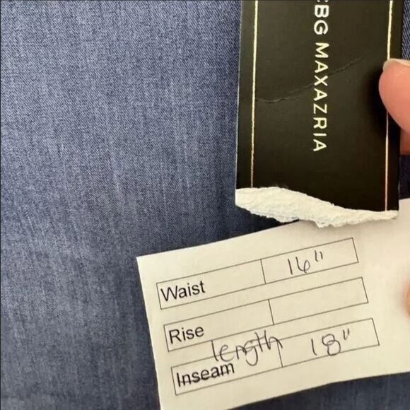 NWT BCBG Maxazria Woven Tiered Front Slit Mini Skirt Dark Chambray Blue - Picture 9 of 16